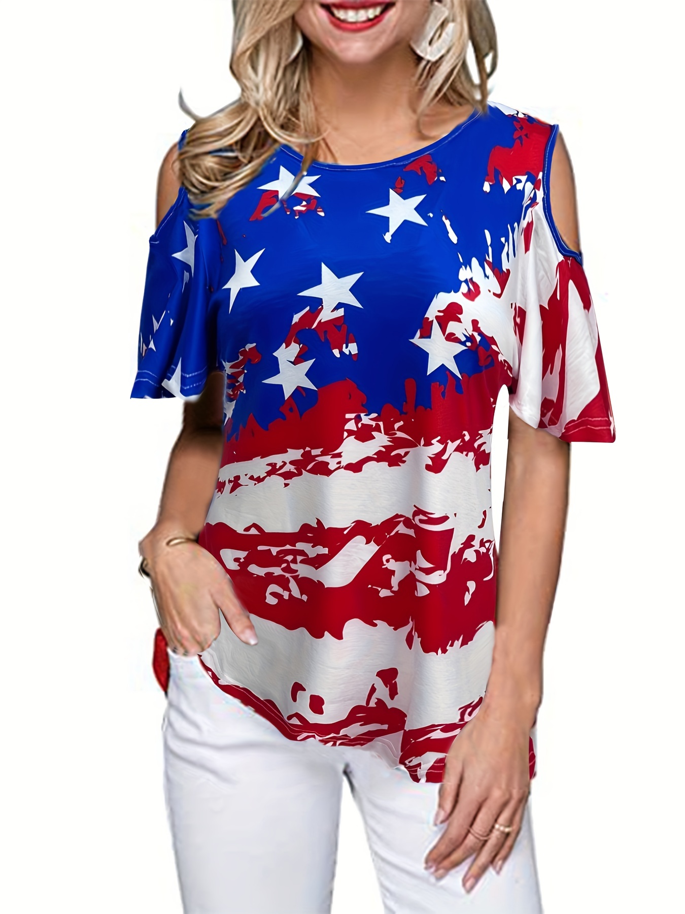 Women Summer Casual Colorblock 100 Cotton O Neck T Shirt