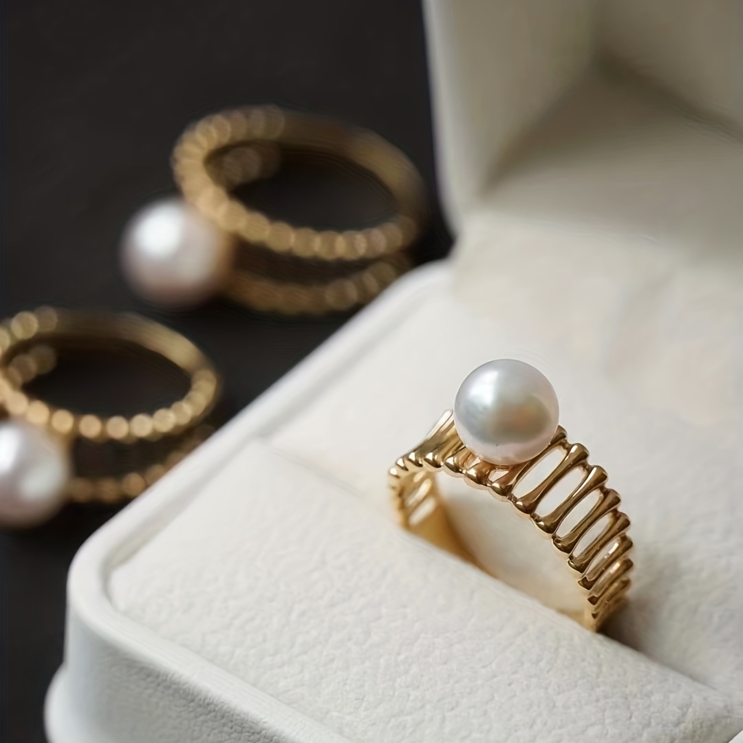 Pearl ring deals design for female