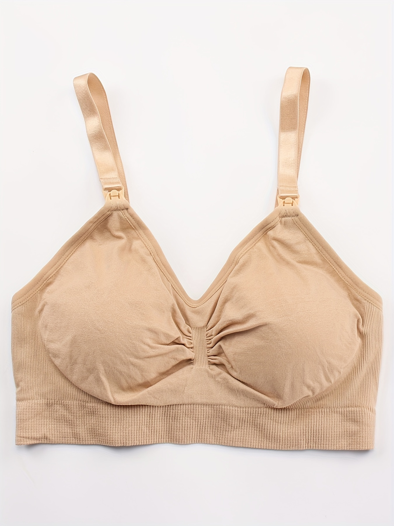 3pcs Women's Elastic Front Button Lingerie Postpartum Feeding Bras