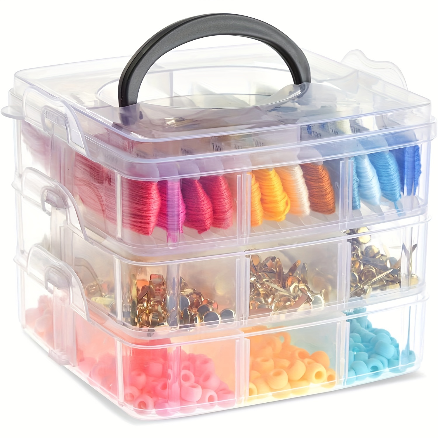Plastic Organizer Box Storage Container Jewelry Box with