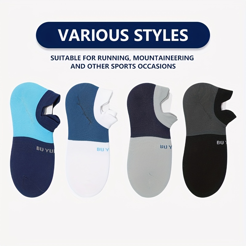 Men's Compression Ankle Socks Soft Nylon Striped Short Socks