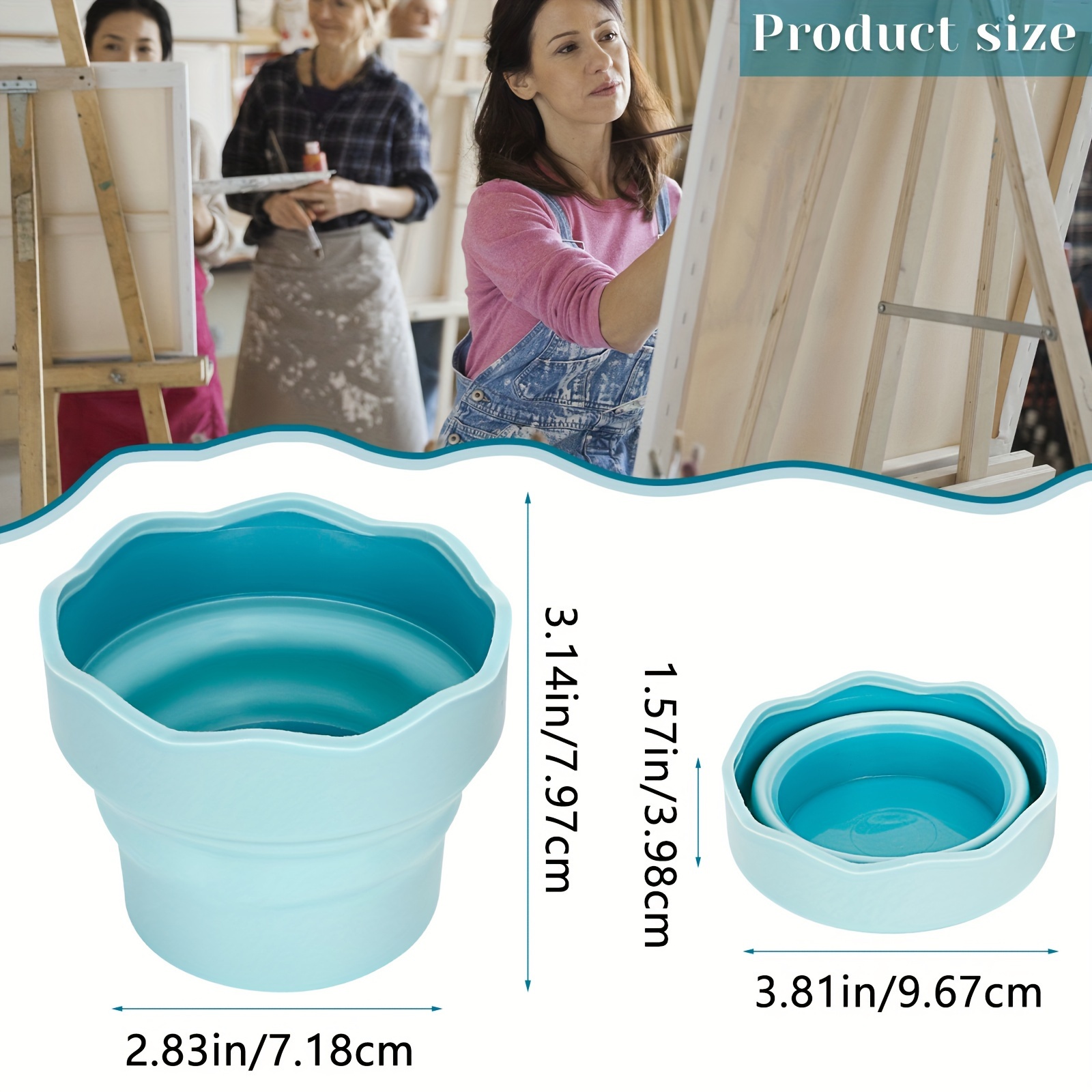 Foldable Paint Water Dispenser Watercolor Brush Cleaner - Temu