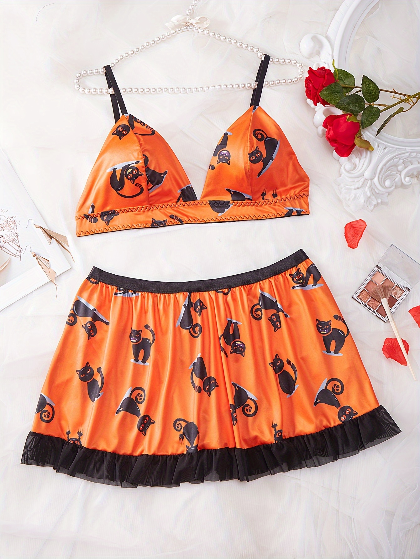 Homely Women's Sexy Lingerie Underwear Women Sexy Cosplay Costume Cute Sexy  Lingerie Set Lace Strappy Camis And Panty Babydolls Nightwear Outfit