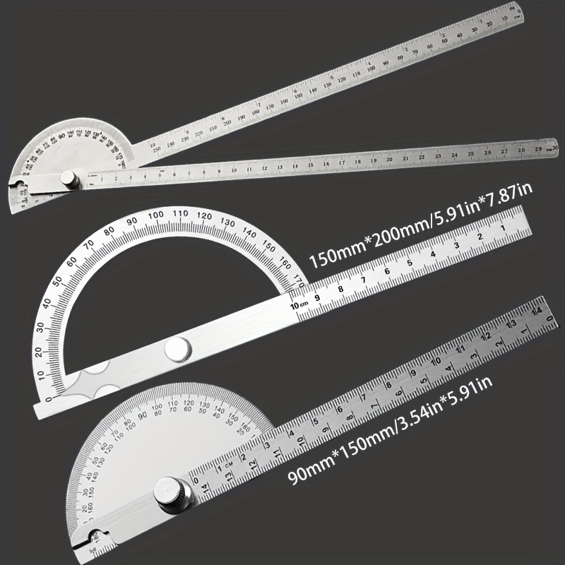 Mini Square 10x5cm Stainless Steel Angle Ruler Small Turning Ruler Woodworking, Silver