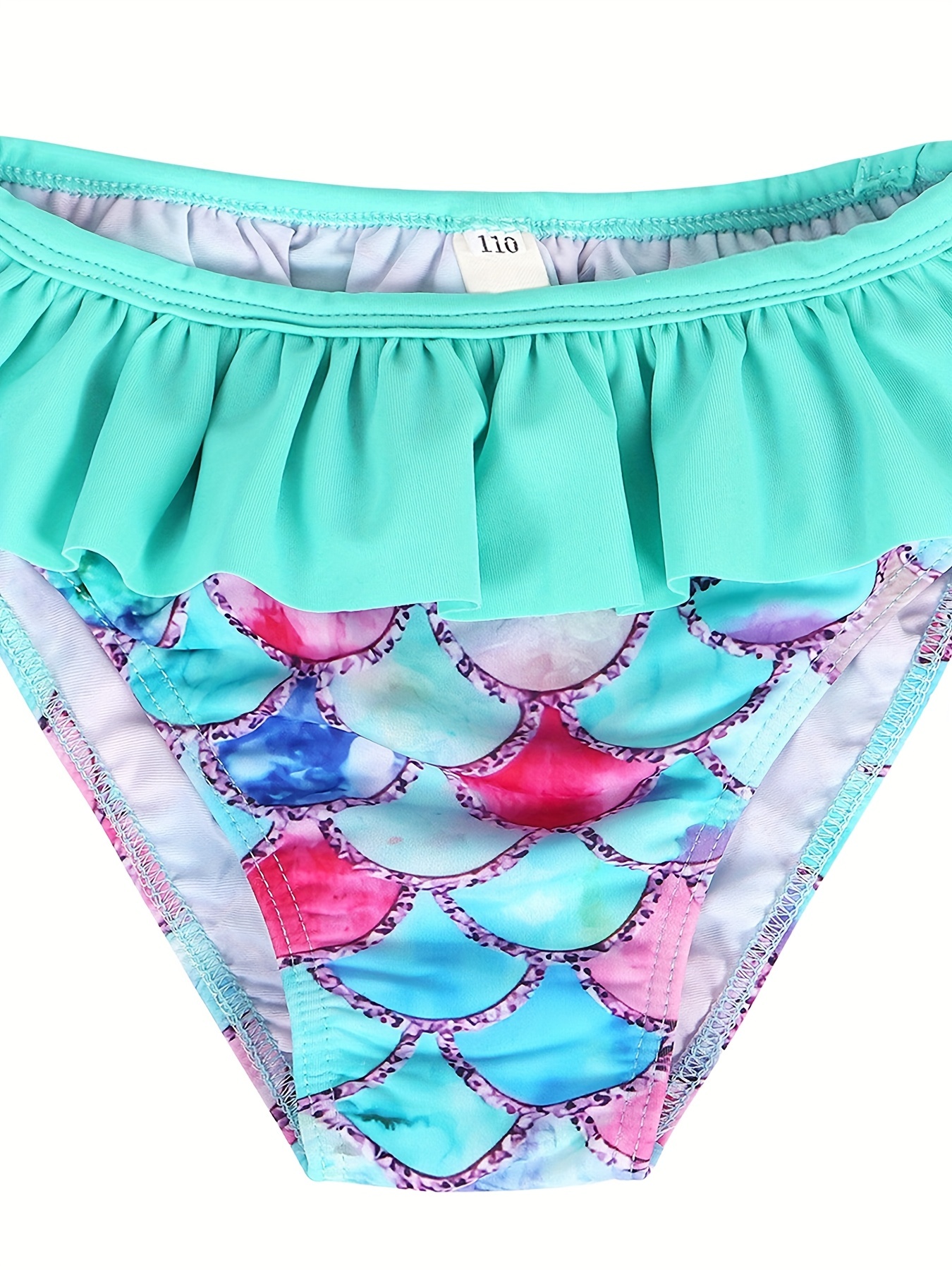 Toddler Girls Bikini Tankini Swimsuit Fish Scale Graphic - Temu