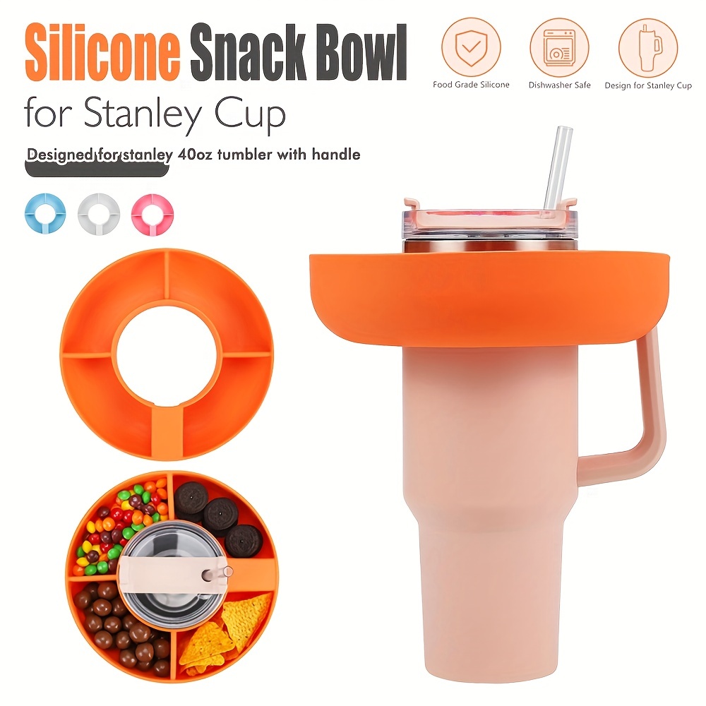 Snack Bowl for Stanley 40 oz Tumbler with Handle, Tumbler Snack Tray  Compatible with Stanley Cup 40 oz with Handle, Reusable Snack Ring for  Stanley Cup Accessories 