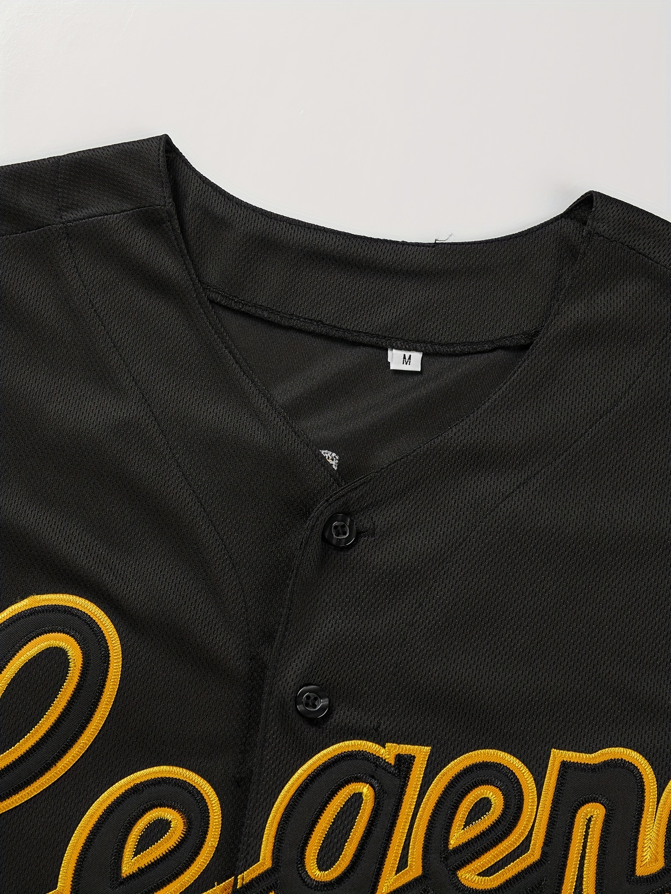 Men's Legend #8 24 Baseball Jersey, Embroidered Button Up Short