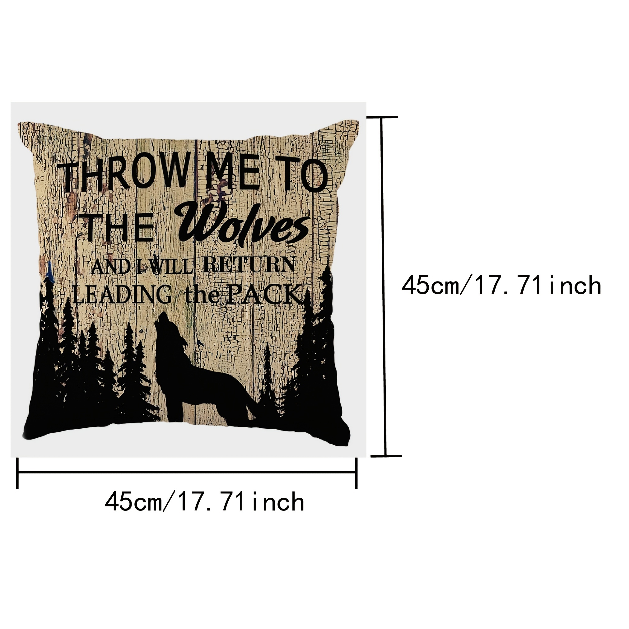 Vintage Animal Square Cushion Cover - Zipper Closure