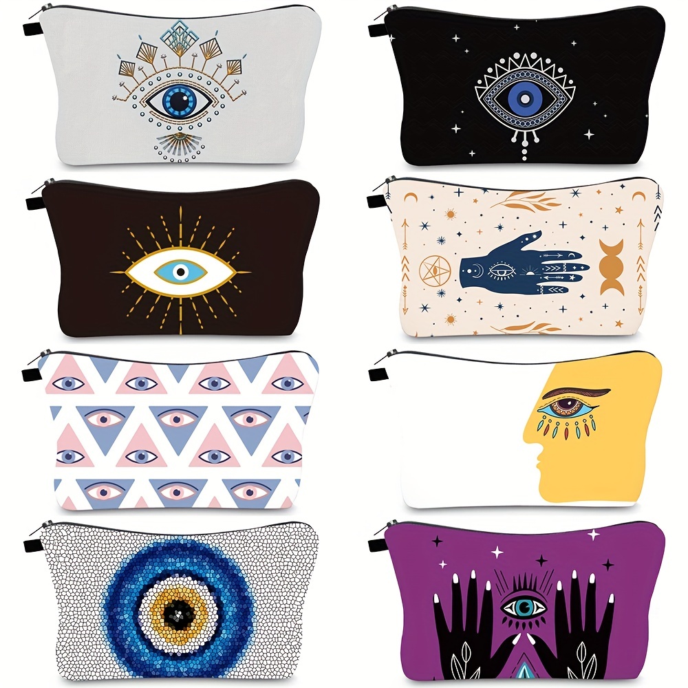 Devil's Eye Makeup Bag for Women Travel Cosmetic Purse Small Pouch
