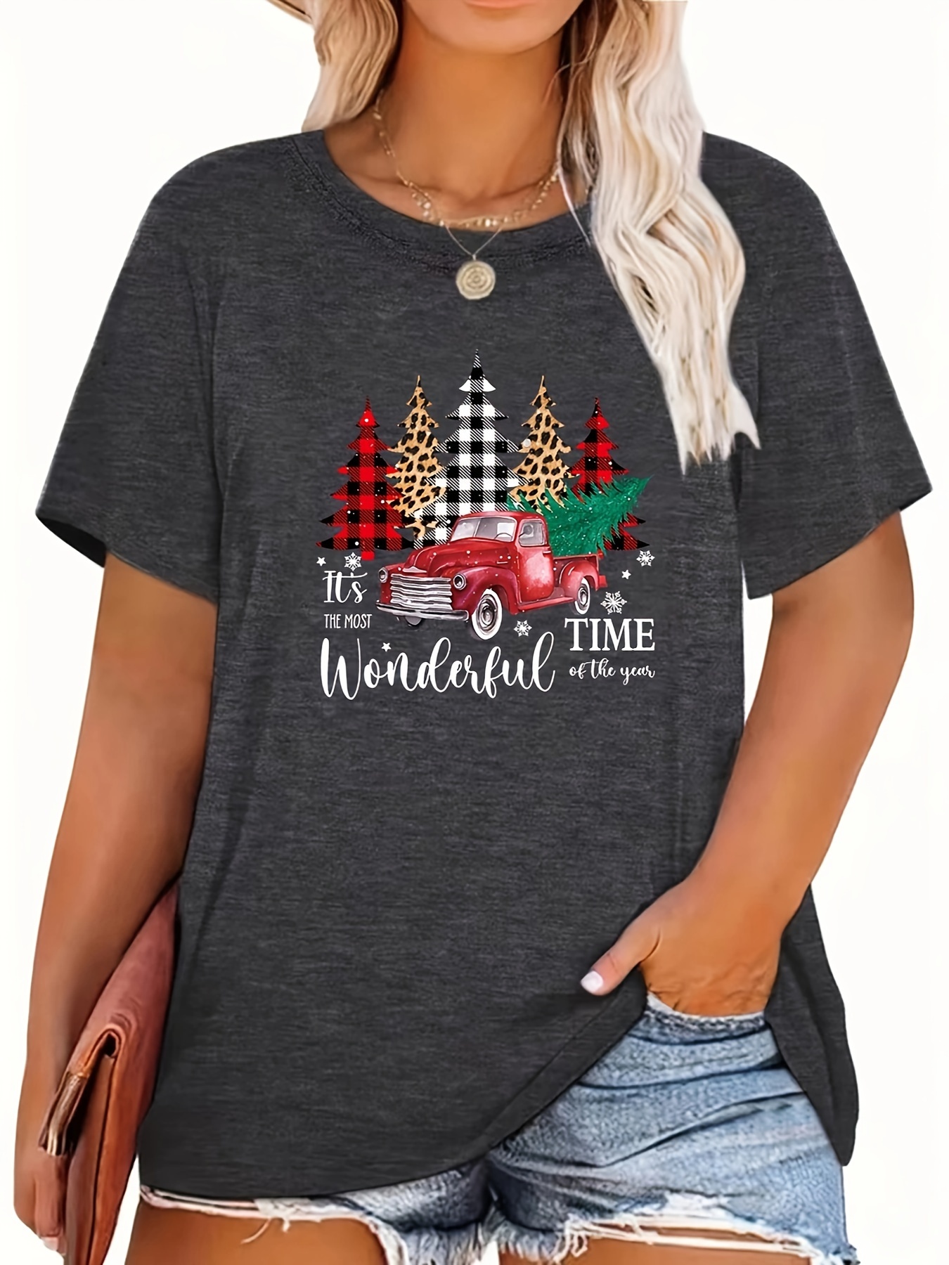 plus size womens christmas shirts