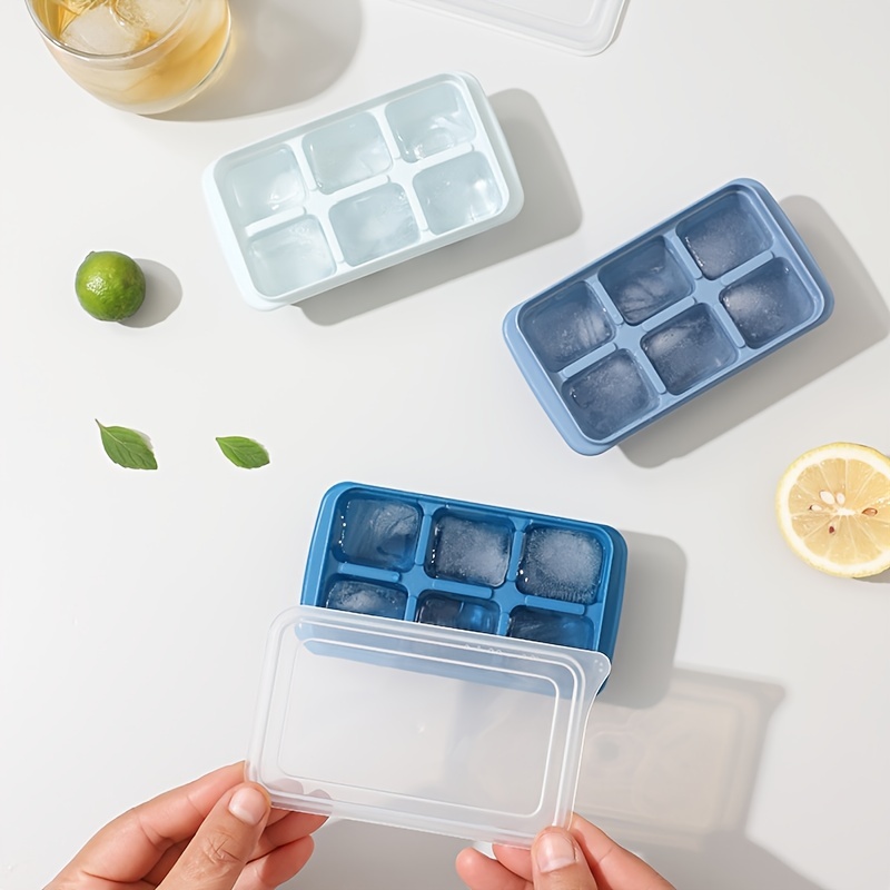 Mini Ice Cube Trays for Freezer with Easy-Release Silicone Bottom, Small  Ice Cube Molds with Lid 
