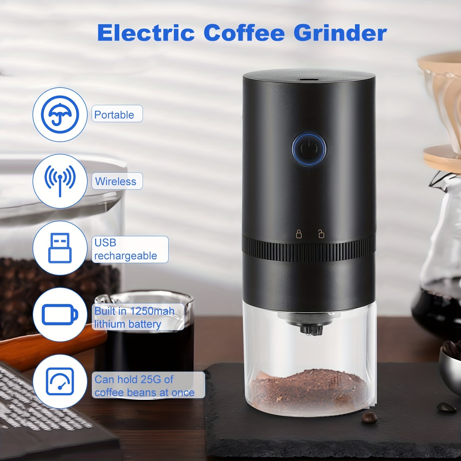 Portable Wireless Electric Coffee Machine Built-In Battery