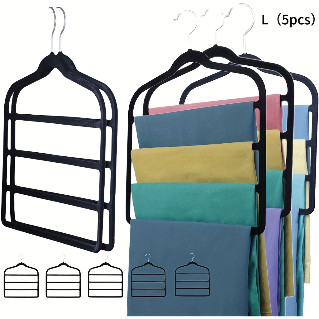 Multi-layer Velvet Pants Hanger, Durable Clothes Hanger For Pants