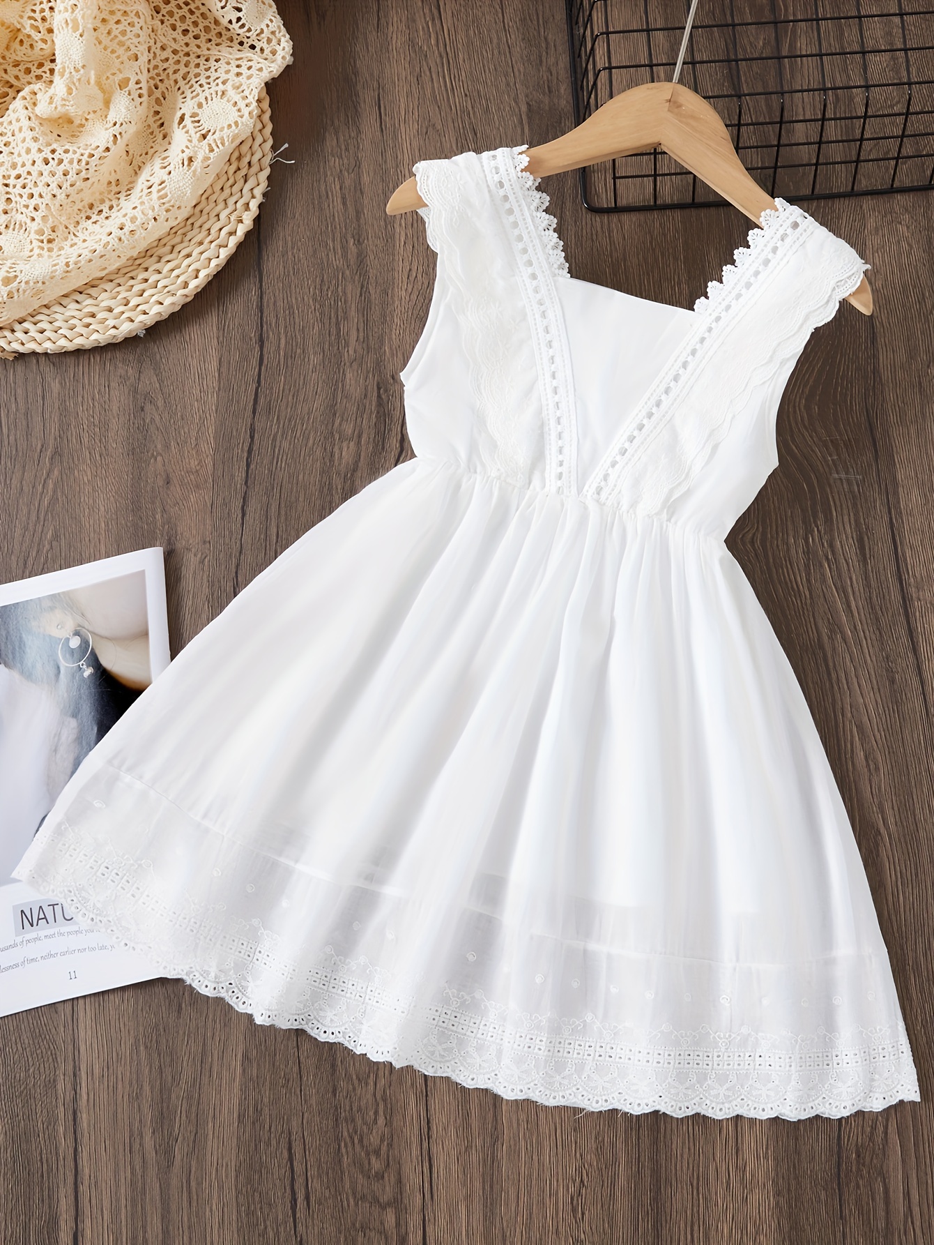 Niña Vestido Blanco - Temu