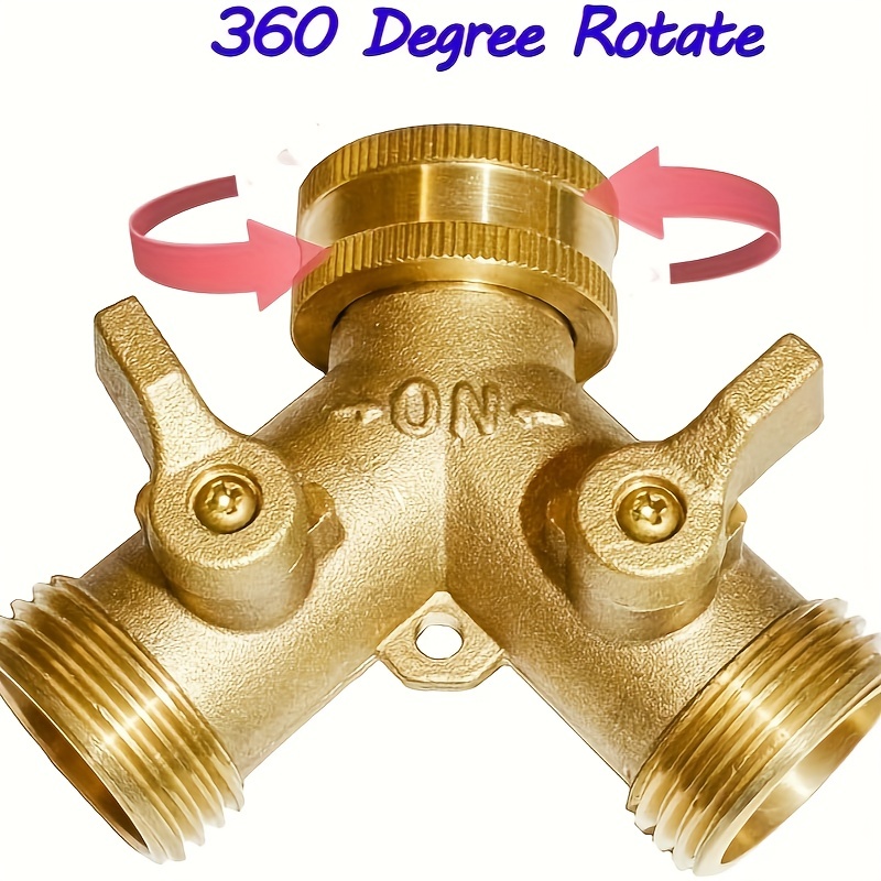 1pc garden hose y valve hose splitter brass hose splitter with solid brass handle brass y valve water garden hose adapter 2 way y valve 3 4 ght thread extra 4 pressure washers
