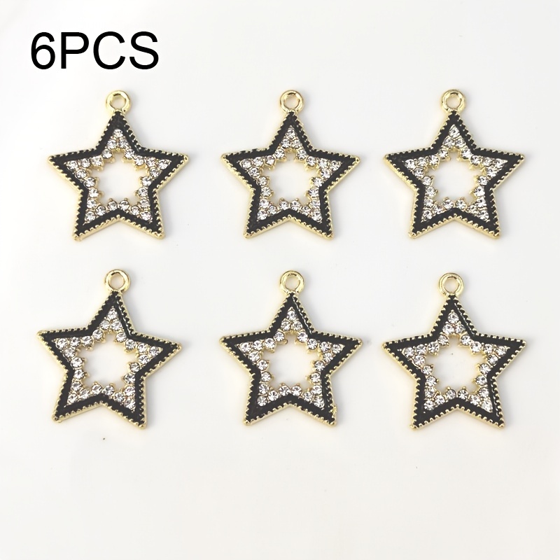 Exquisite Unique Black Hollow Out Star Inlaid Shiny - Temu