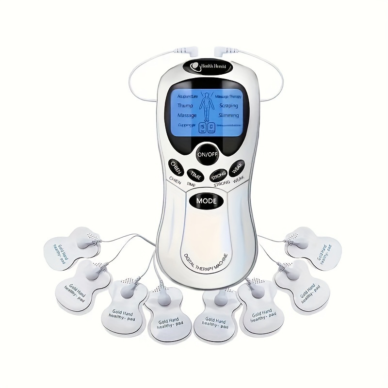 Tens Unit Muscle Stimulator Massage Machine with 8 Pads Digital Therapy  Machine