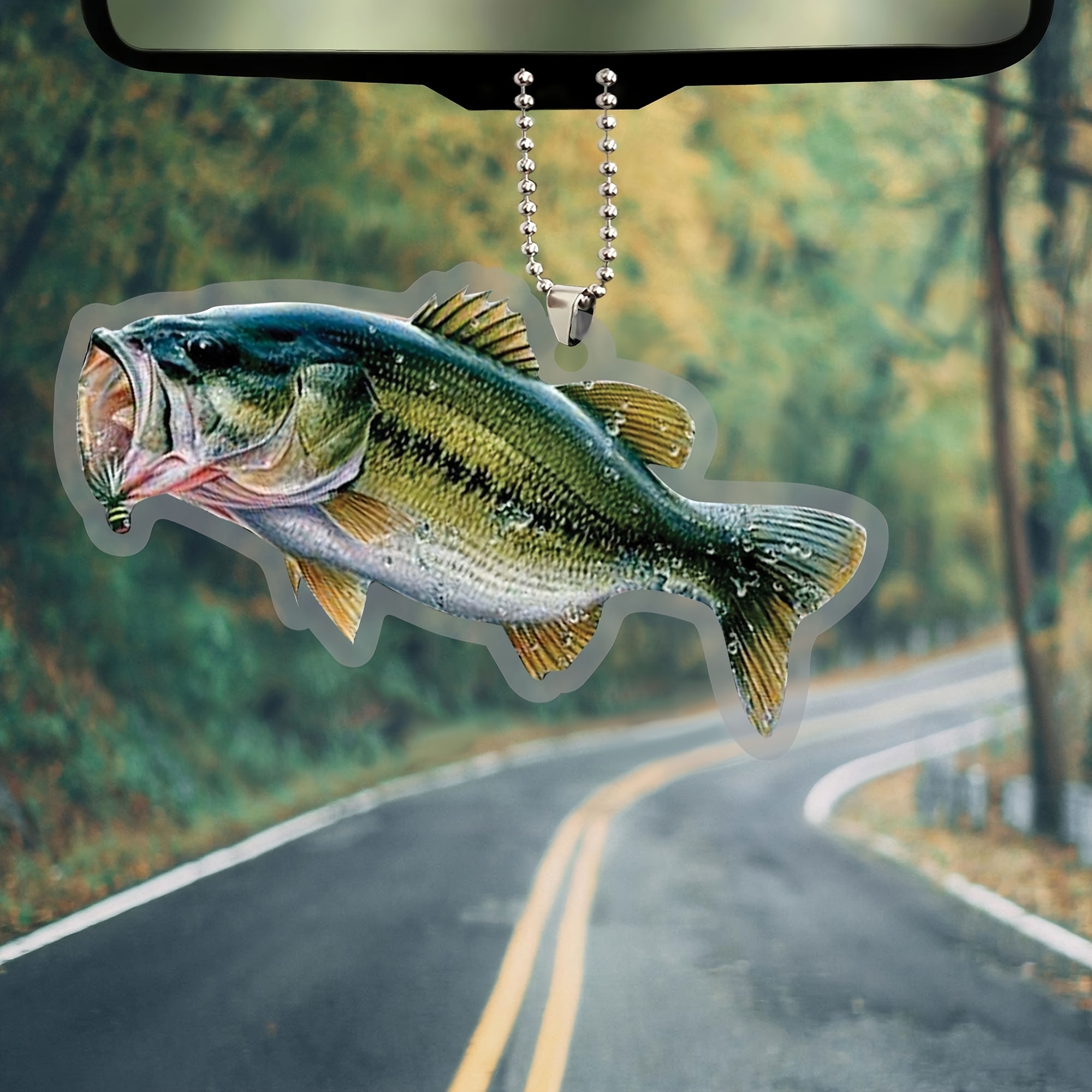 A Fish A Big Mouth Ornament Car Pendant Interior Rear View - Temu Canada