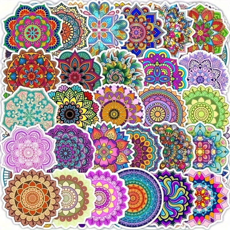 Mandala Stickers Vinyl Waterproof Mandala Stickers For - Temu