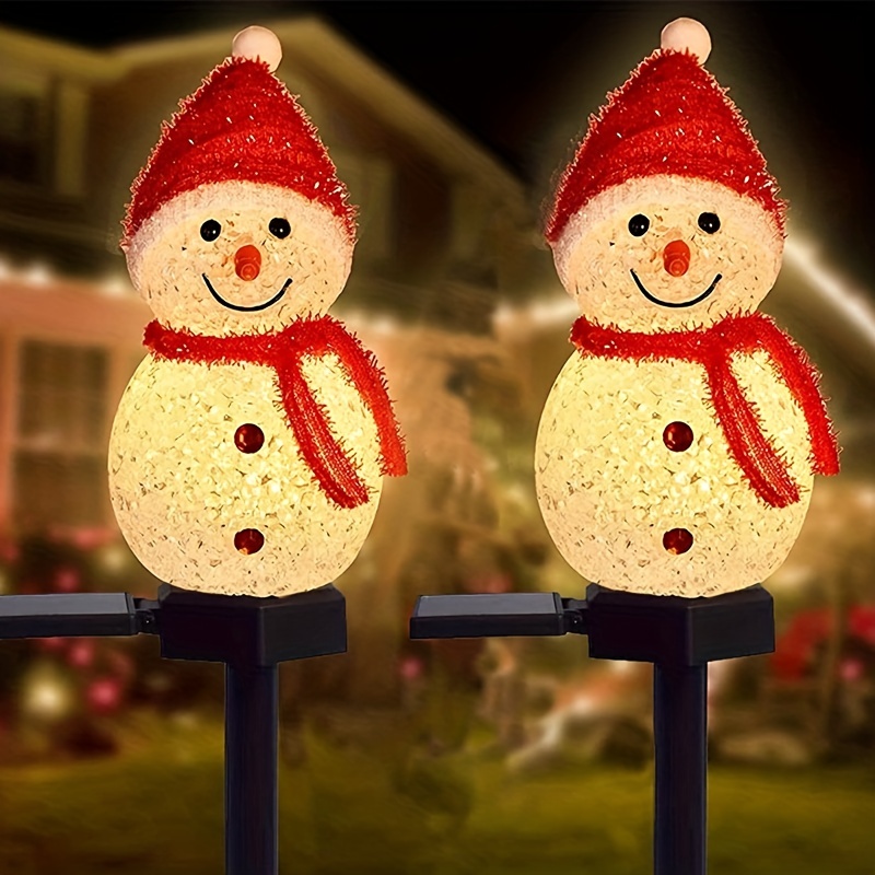 

Brighten Up Your Home With This 1pc Solar Snowman Courtyard Light - Waterproof & Perfect For Christmas Decorations!