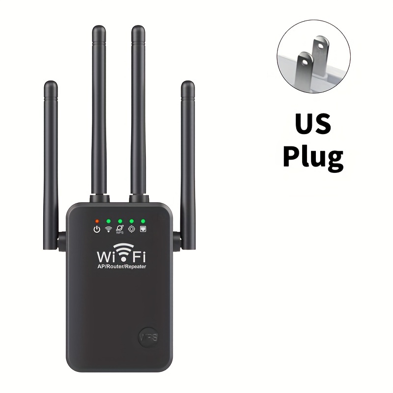 Us Plug Wifi Extender Signal Booster Up To 2640sq.ft And 25 - Temu