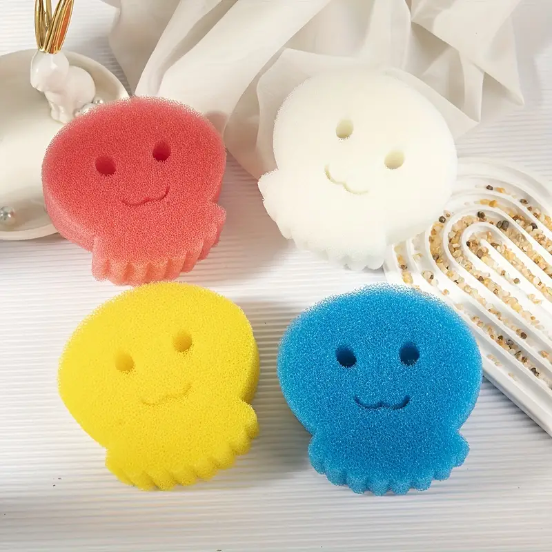 Creative Little Octopus Magic Cleaning Wipe, Face, Imitation Silk Loofah  Sponge Wipe, Honeycomb Sponge, Household Kitchen Dishwashing Cleaning  Brush, Cleaning Supplies, Cleaning Tool, Apartment Essentials, College Dorm  Essentials - Temu