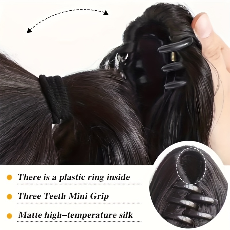 Curly Wavy Ponytail Extensions Natural Looking Daily Use