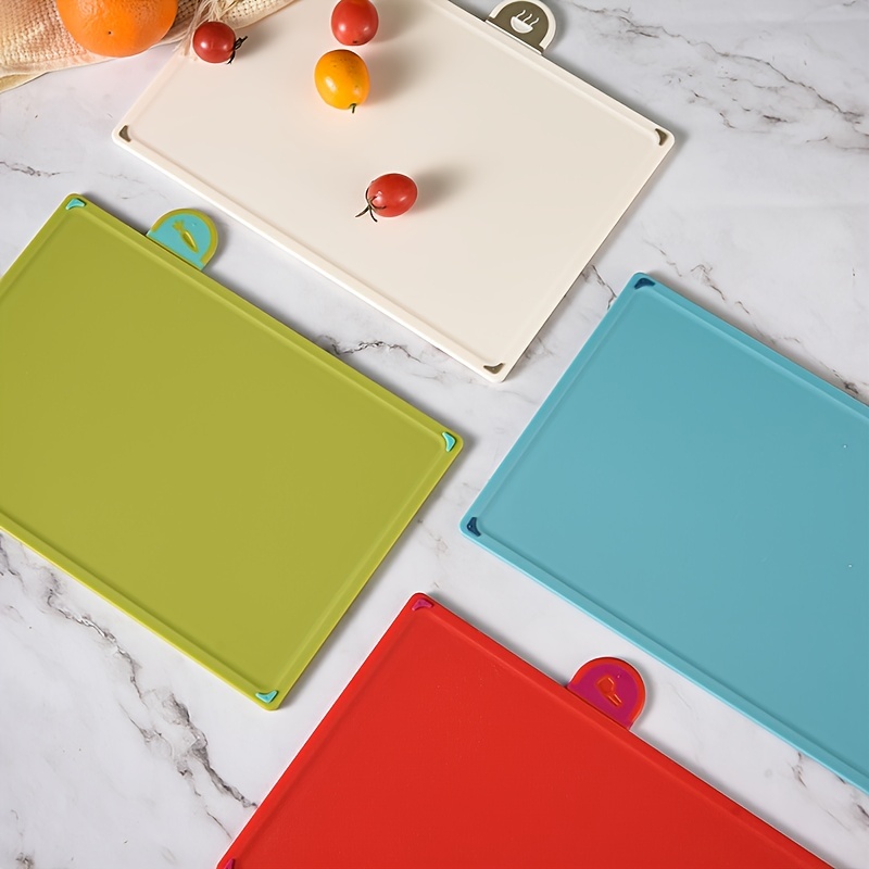 Durable Color-Coded Plastic Cutting Board Set - Dishwasher Safe - Set of 6