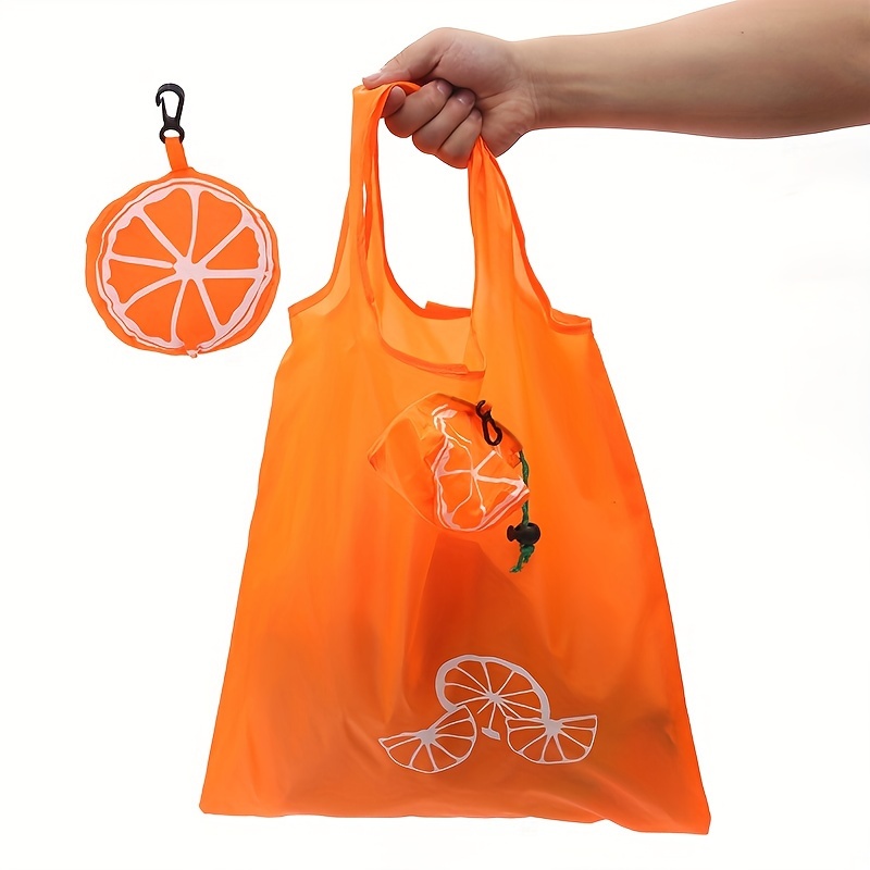 Image of Fruit Folding Shopping Bag, Polyester Storage Bag, Shopping Gift Large Capacity Bag