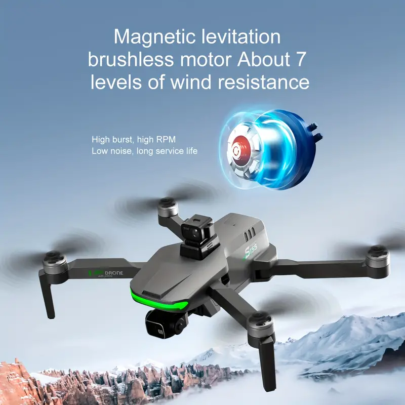 foldable drone, s155 foldable drone with intelligent follow mode track flight equipped with led night navigation lights perfect for beginners mens gifts and teenager stuf halloween thanksgiving gifts details 12