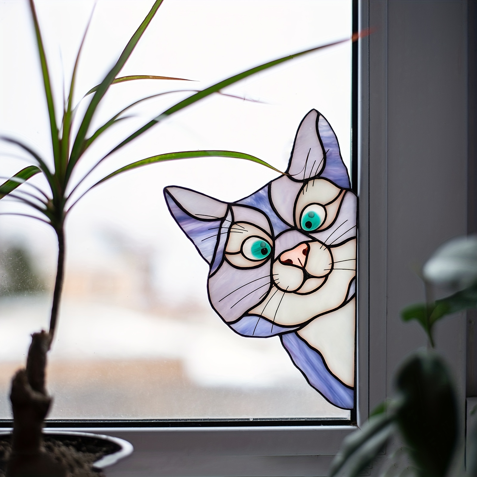 5PCS Car Body Sticker Cat Wall Decals 3D Cute Cat Stickers For Window Bumper