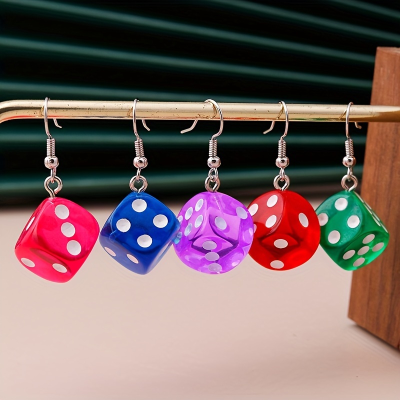 Red hot sale dice earrings