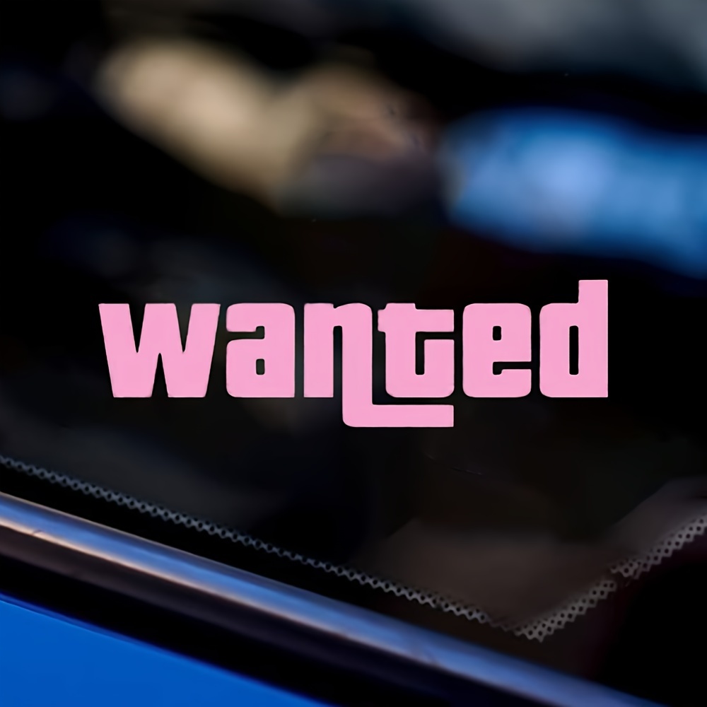 

1pc Wanted Stickers, Car Supplies, Car Exterior Accessories Stickers, Car Decals