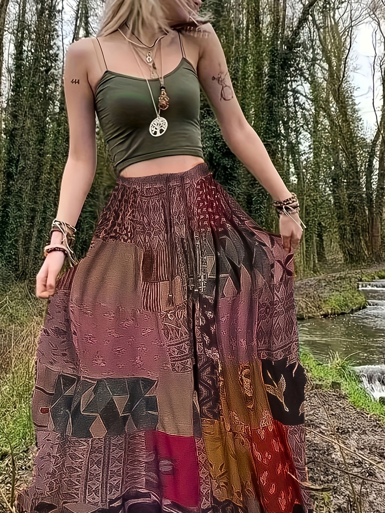 Boho chic hotsell hippie skirt