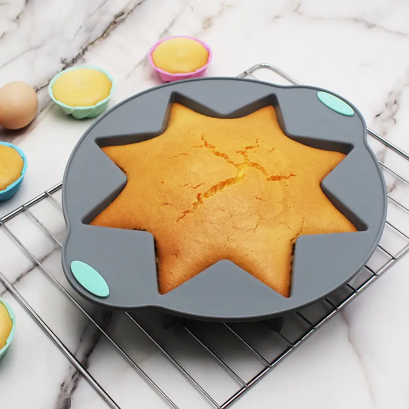 Silicone Octagonal Baking Pan,, Star-shaped Cake Pan, Snowflake