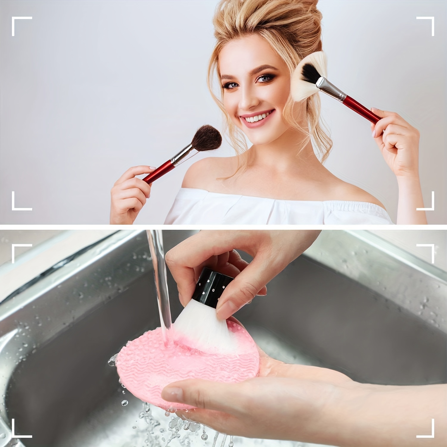 Makeup Brush Cleaner Mat Portable Silicone Scrubber