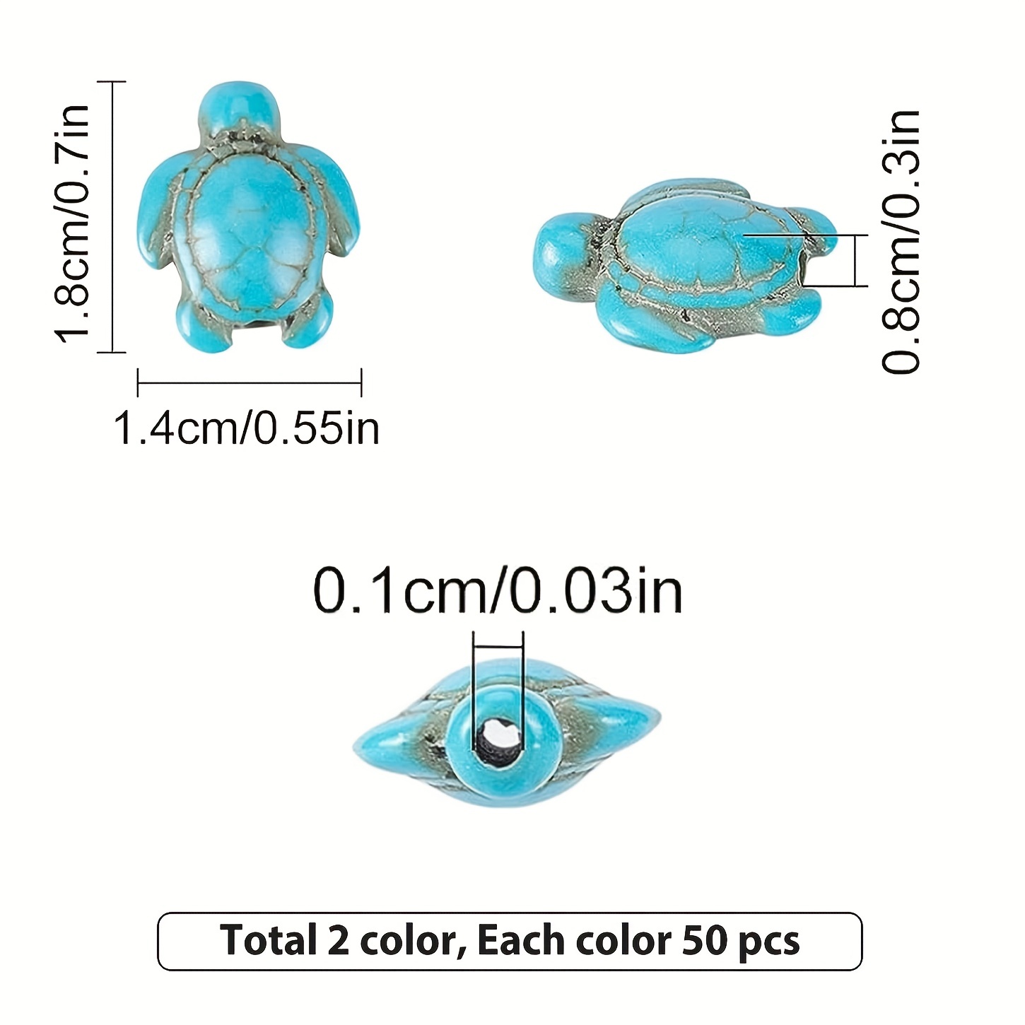 Turtle Beads: Turquoise Tortoise Charms Diy Jewelry Making - Temu