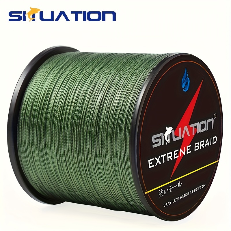 

1pc 4-strand Multifilament Pe Anti-abrasion Braided Line, 500m/1640ft Fishing Line, 10/20/30/40/80lb For Smooth Long Casting