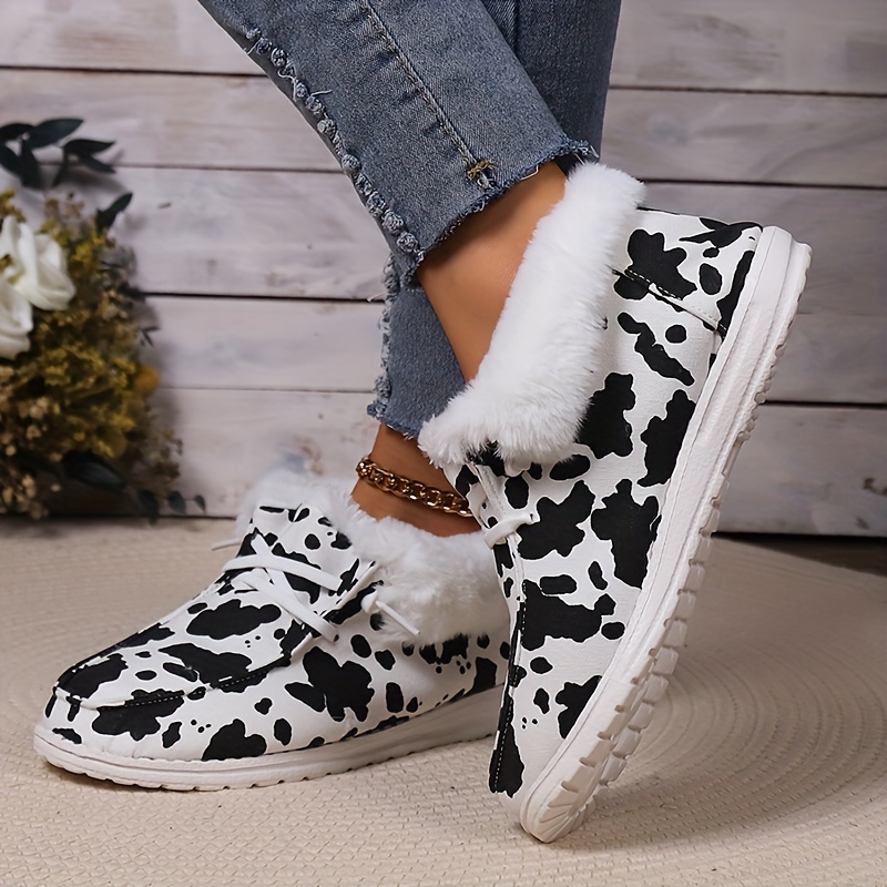 Cow print clearance ankle boots