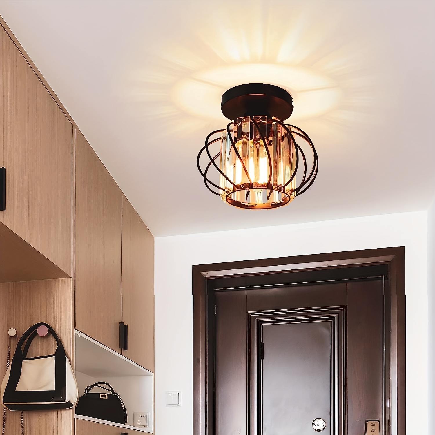 Lámpara de techo de montaje empotrado, lámpara LED de montaje en superficie  de 30 W para dormitorio, cocina, lámparas de montaje plano ultrafinas y
