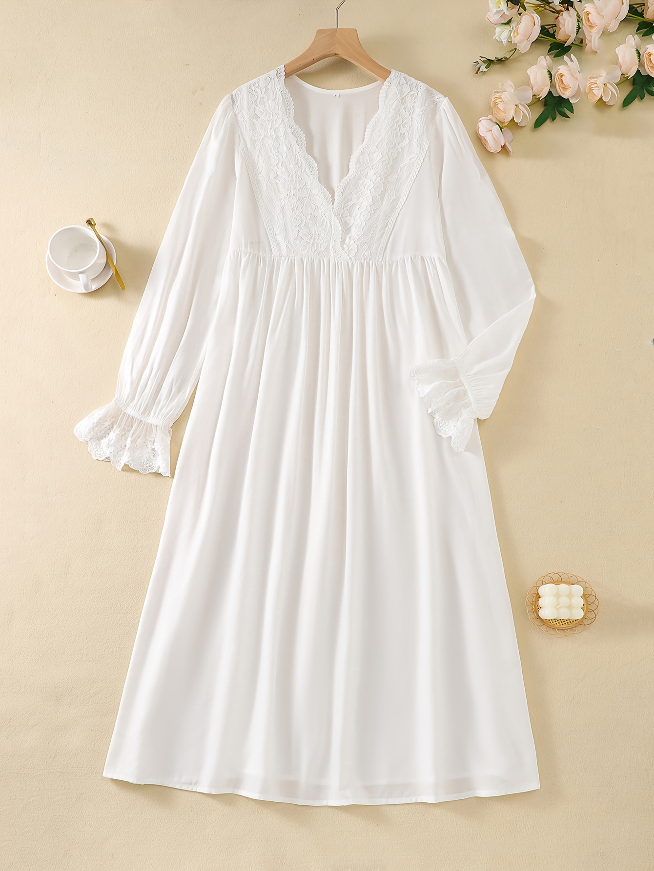 Cotton Nightgown - Temu