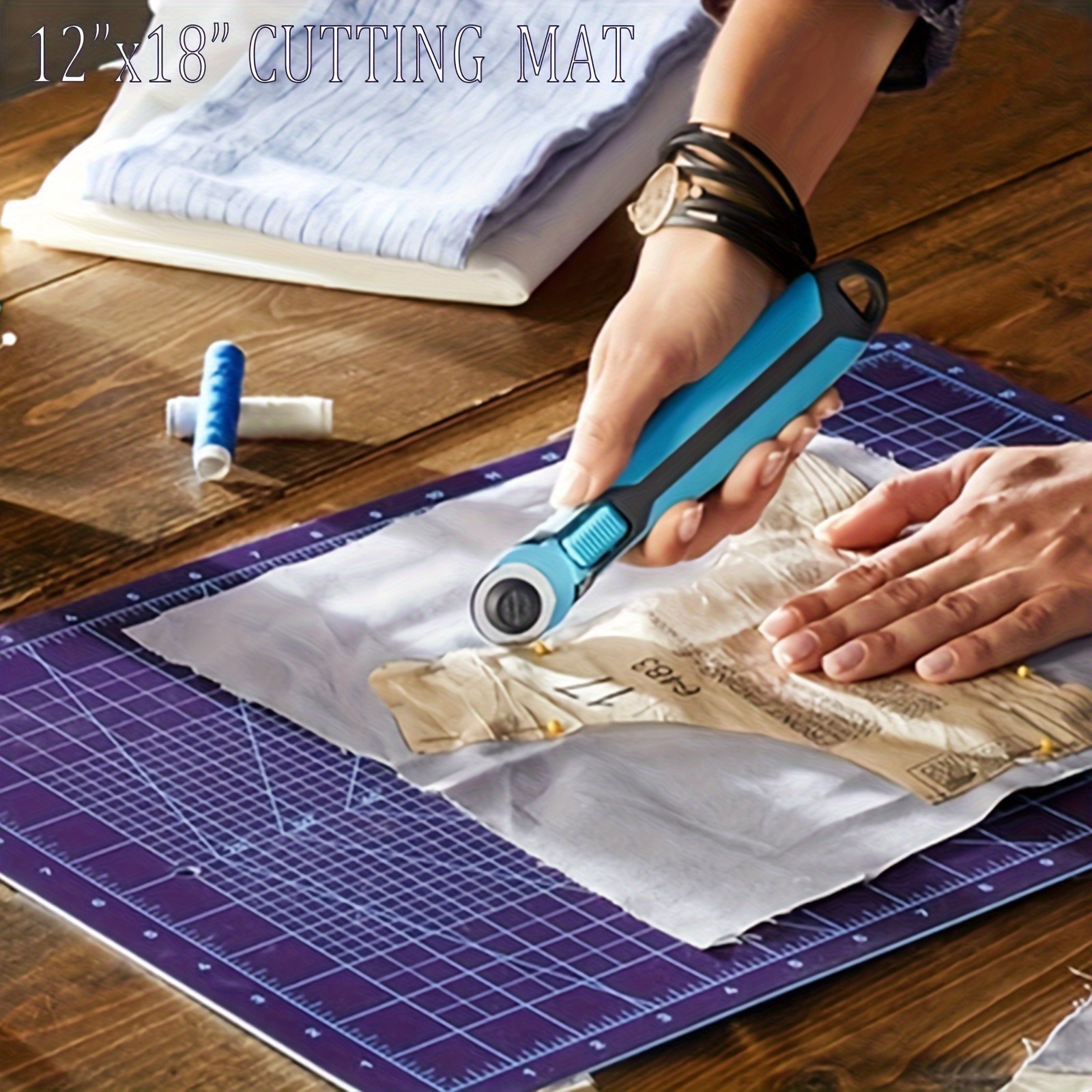 Craft Cutting Mat, Self Healing Cutting Mat 45x30cm Hand Carved Double  Sided Scale For Scrapbooking For Quilting For Sewing 