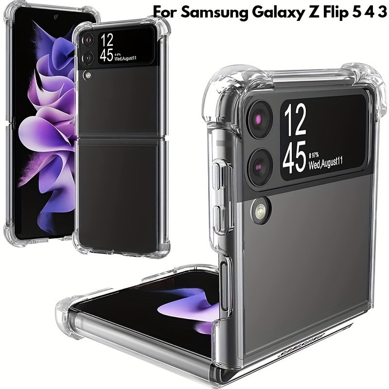 For Samsung Galaxy Z Flip5 5G Clear Crystal Anti-Fall Slim Shockproof Cover  Case
