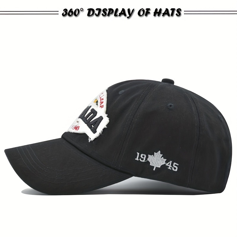 Canada Embroidered Cotton Baseball Cap Sunscreen Trucker Hat Hip Hop Cap