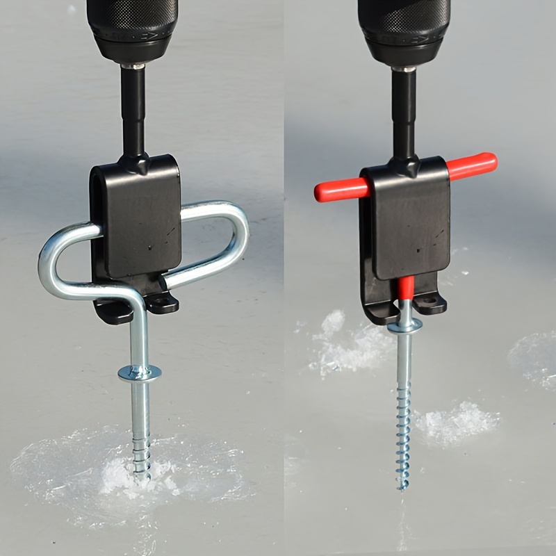 Effortlessly Secure Your Ice Fishing Tent with our Power Drill Adapter and  Anchors - Perfect for Any Ice Fishing Enthusiast!