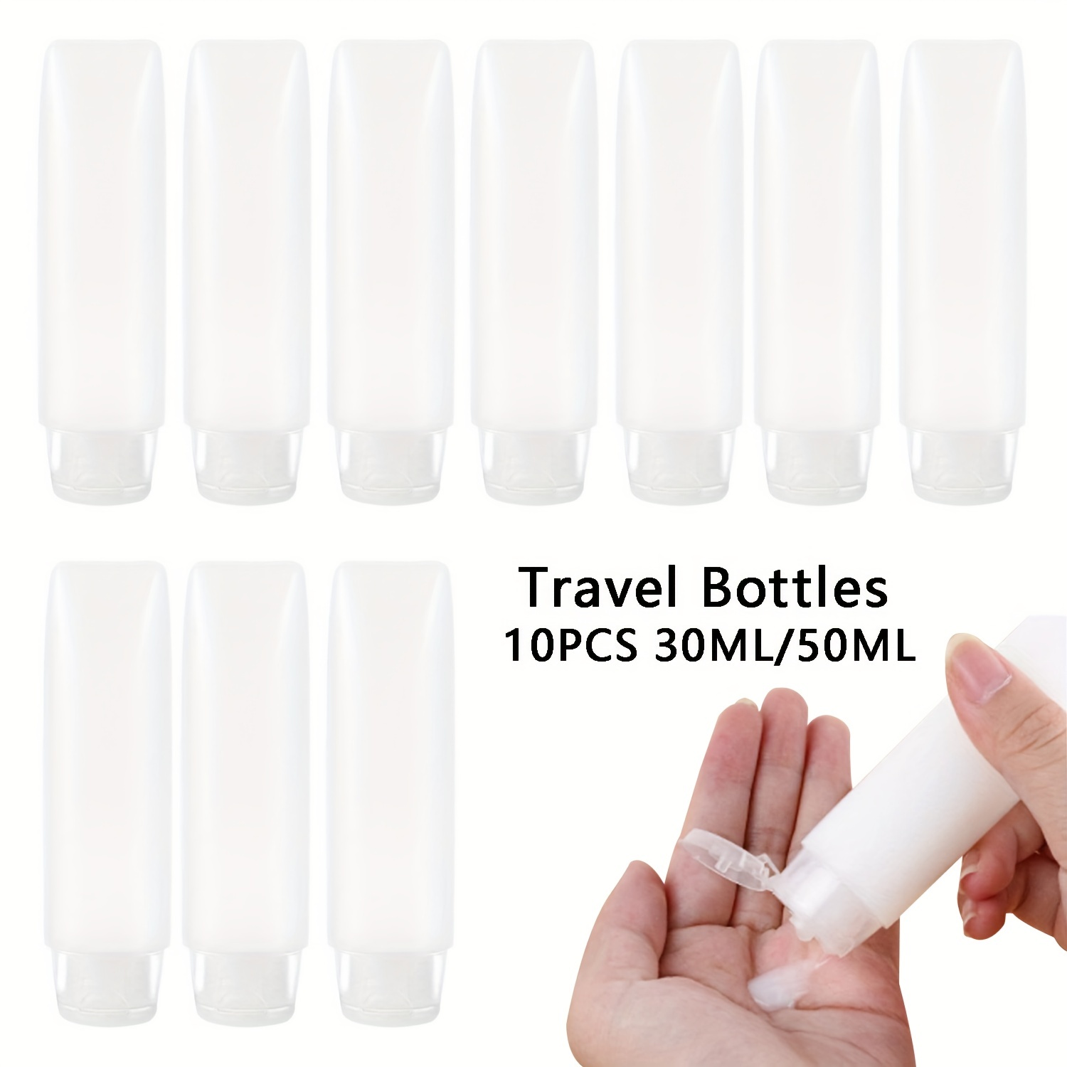 Travel Bottles Set Refillable Leak Proof Empty Containers - Temu