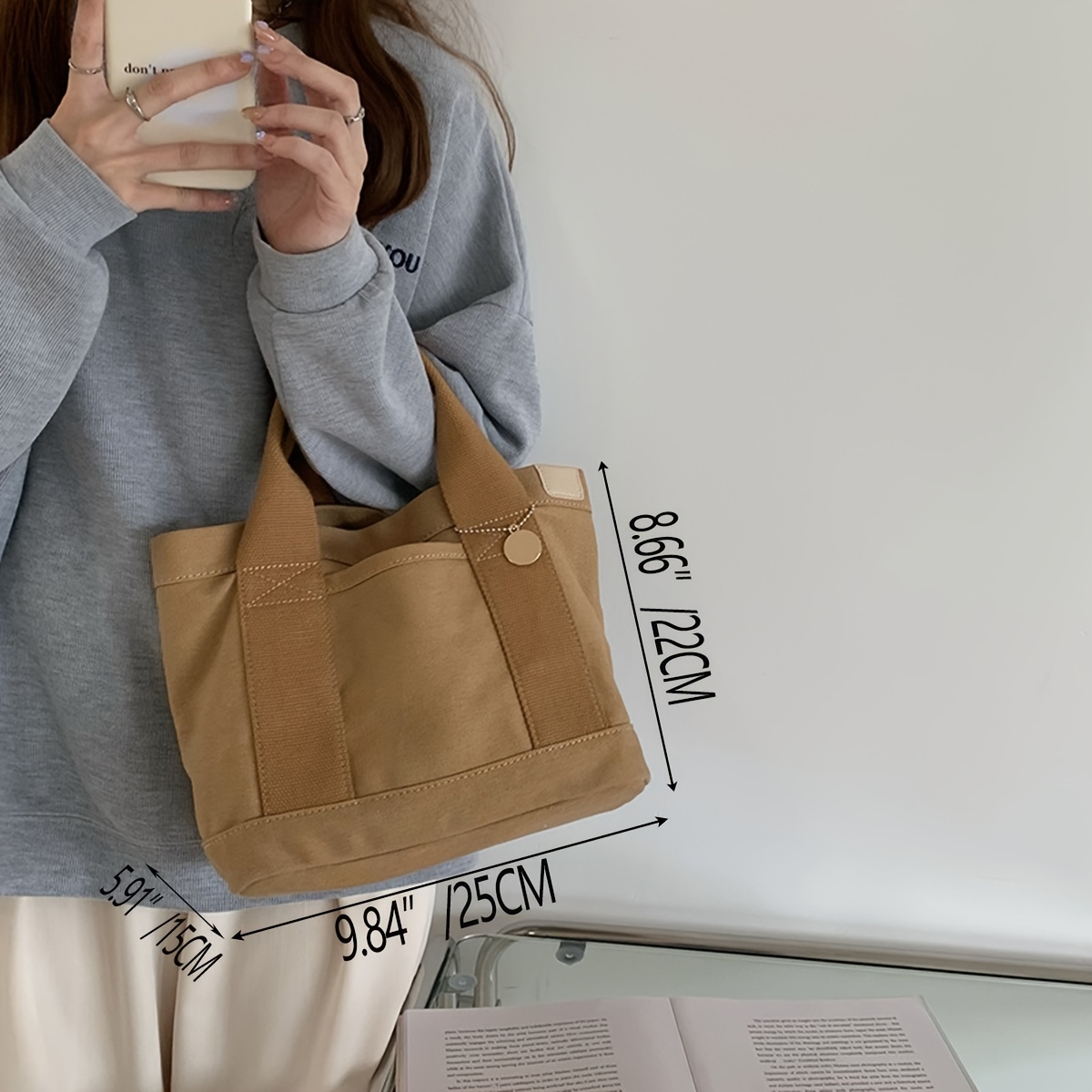 tote bag size guide