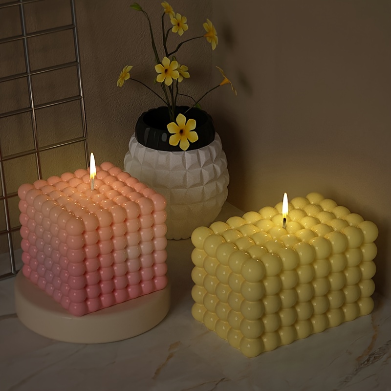 Candle mould for pouring, silicone bubble candle, candle mould, candles  make yourself 3D cube candle shapes 