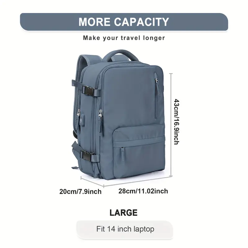 Large Capacity Travel Storage Backpack Lightweight Solid - Temu Canada