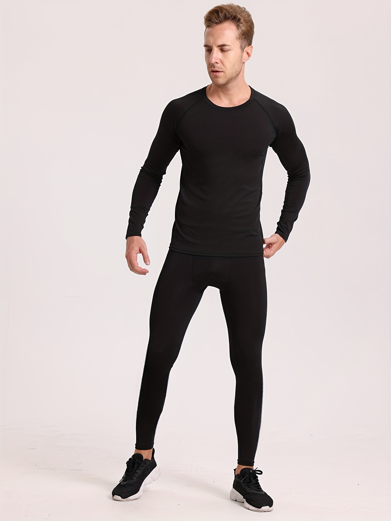 Men Thermal Underwear Set Winter Base Layer Top & Bottom Ultra Soft Long  John Set, Set of 2 